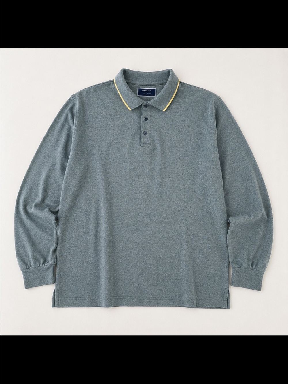 Charles Tyrwhitt Long Sleeve Polo Shirt Men XL Green Pique Cotton Classic Fit